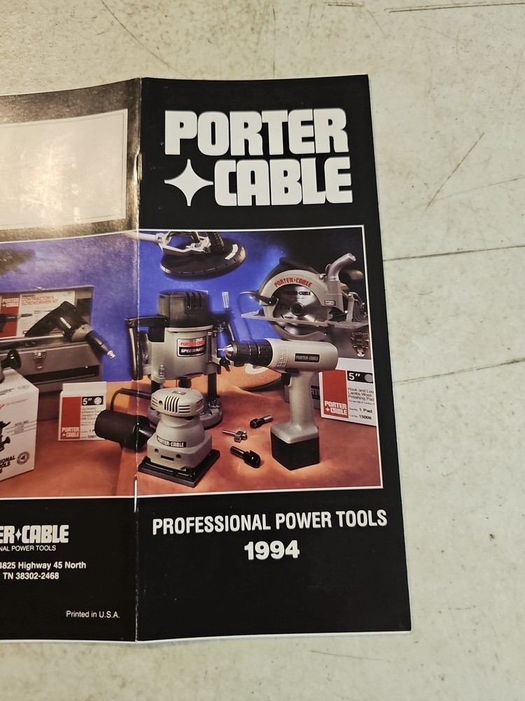 Vintage 1994 Porter Cable Professional Power Tool Catalog