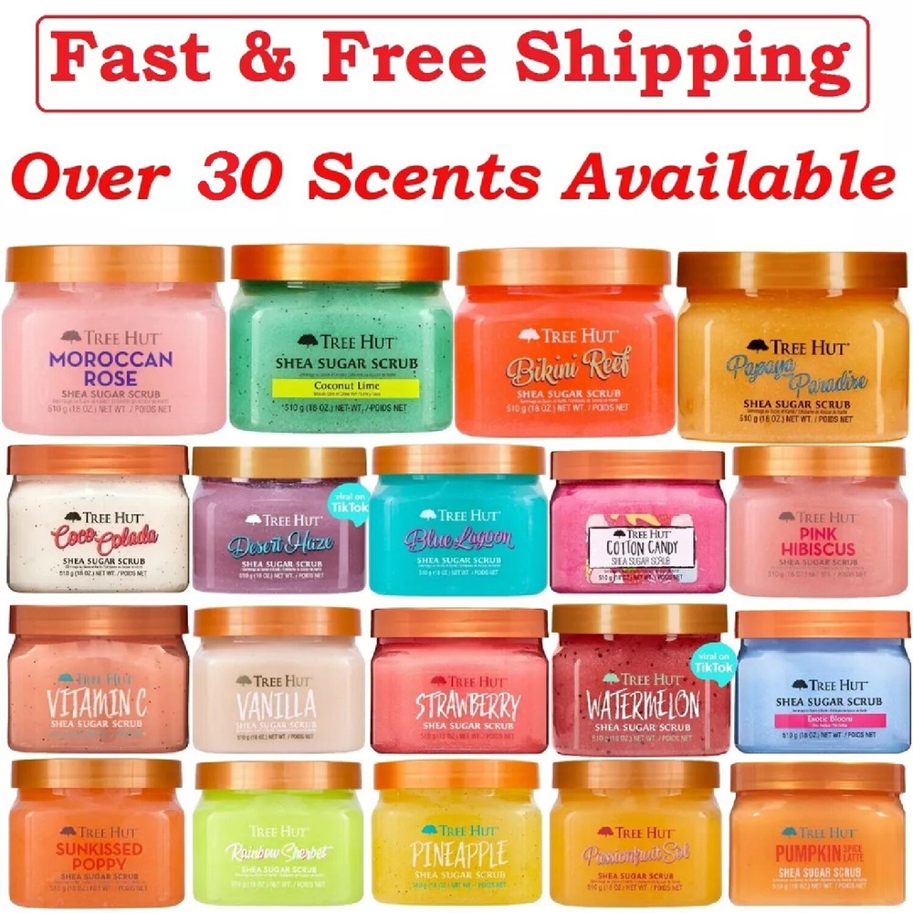 Tree Hut Body Scrub 18 Oz, Assorted Scents - Over 30 Options