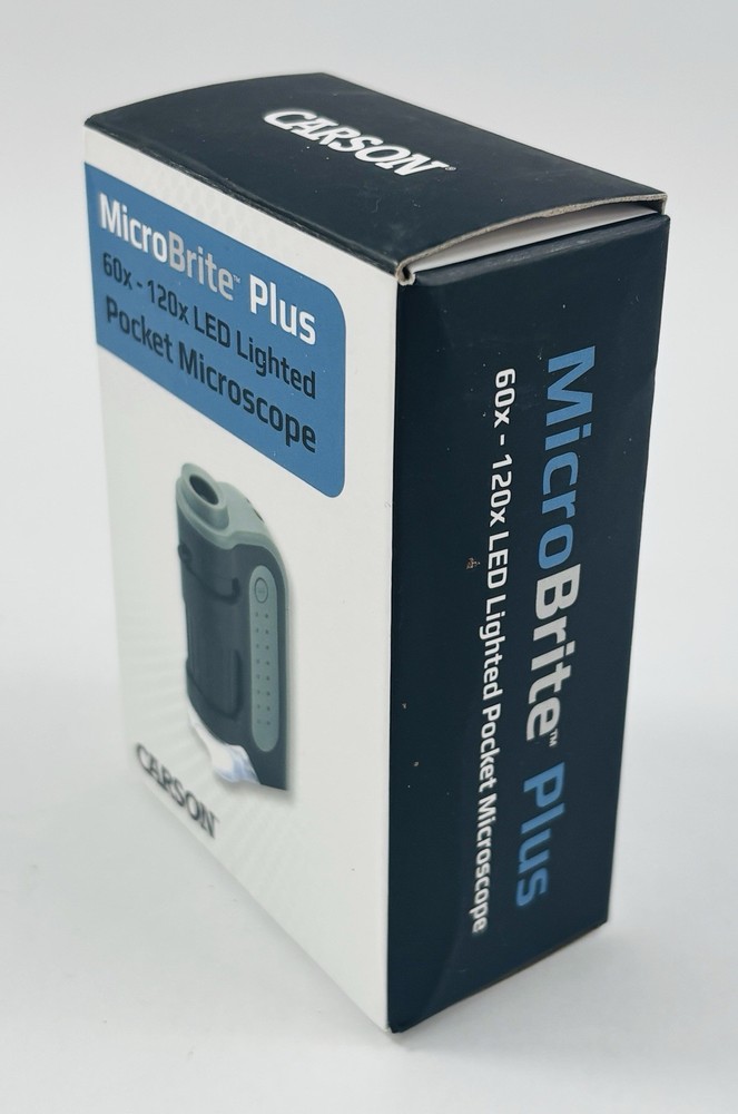 Carson MicroBrite Plus 60x - 120x LED Lighted Zoom Pocket Microscope