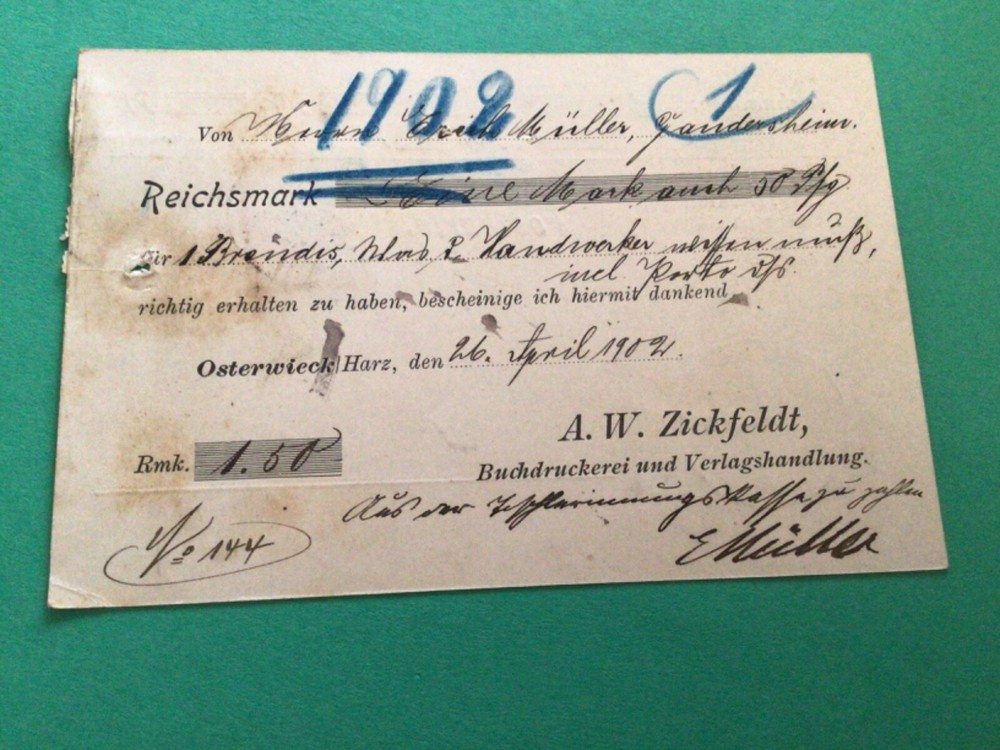 German Empire Gandersheim 1902 postcard A18155