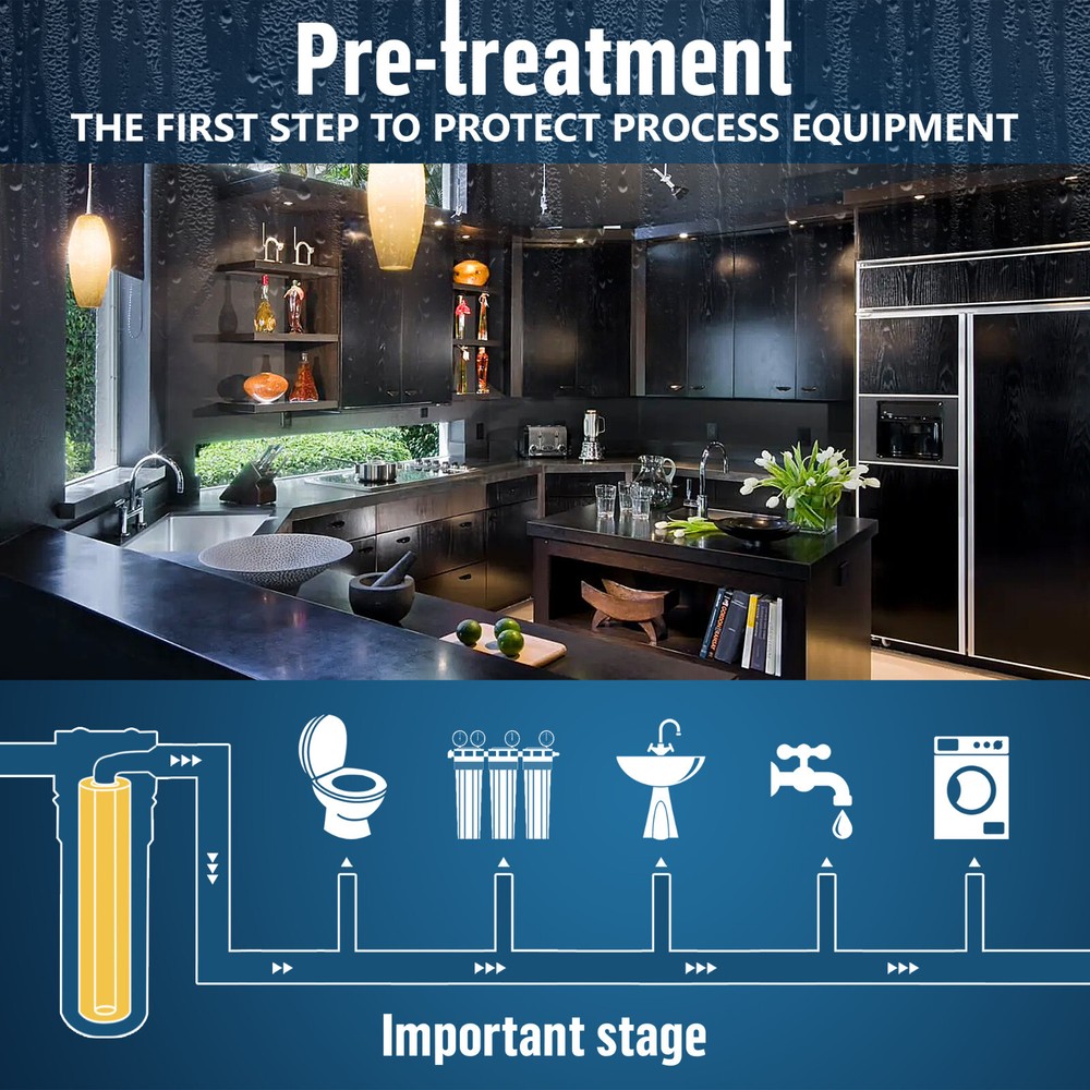 1 White High Capacity 10 x 4.5” Whole House Filter Purifier System 1” Brass Port