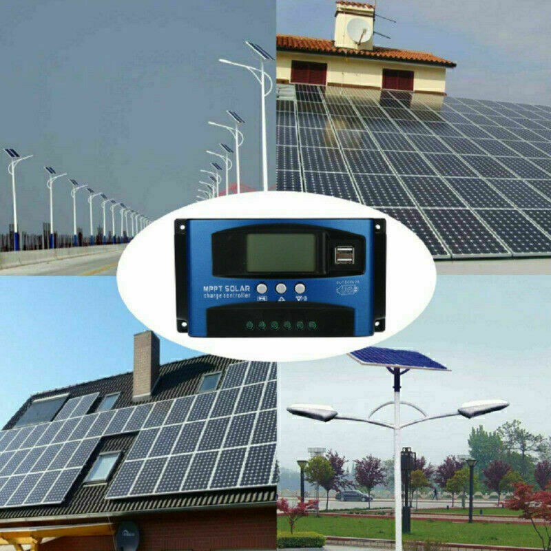 🚀40A MPPT Solar Panel Regulator Charge Controller 12V/24V Auto Focus Tracking!!