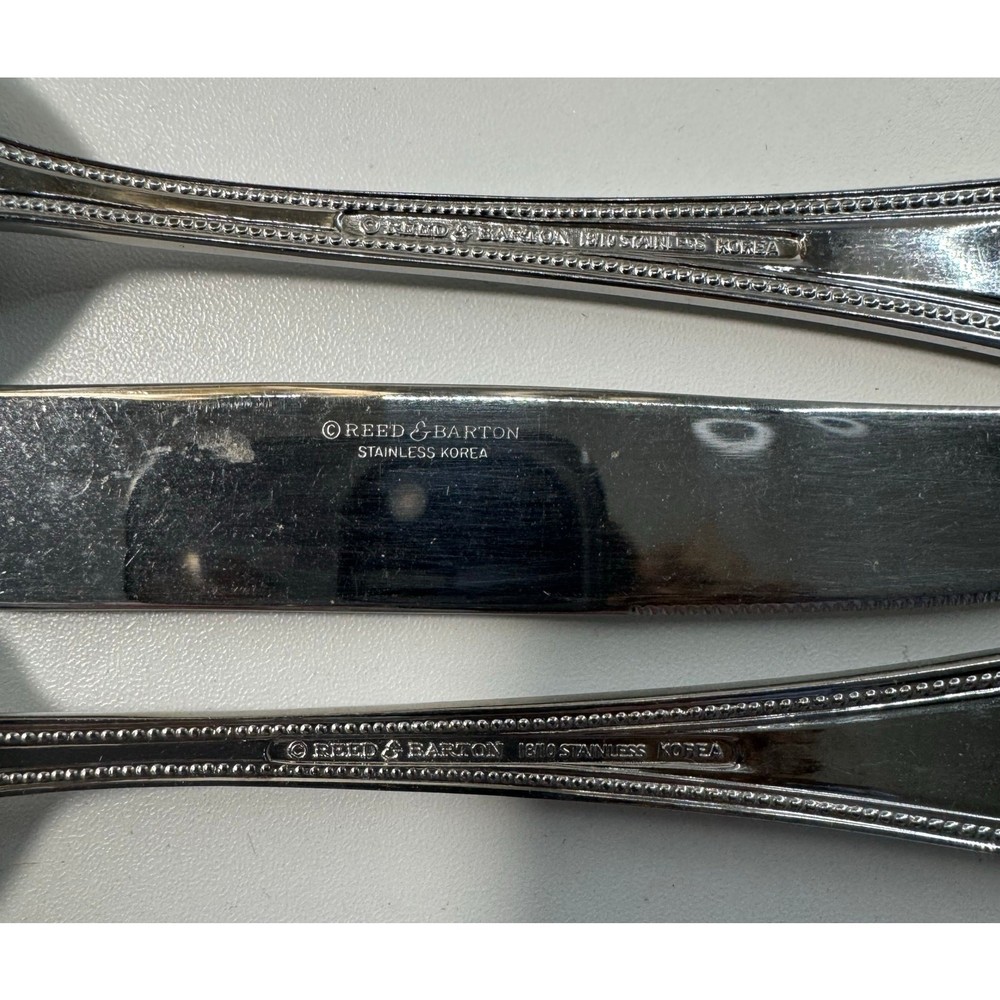 31 Pcs. Reed & Barton New Market Stainless Flatware Preowned