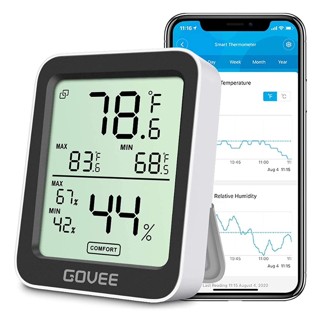Govee Bluetooth Hygrometer Thermometer with App Control and Data Storage