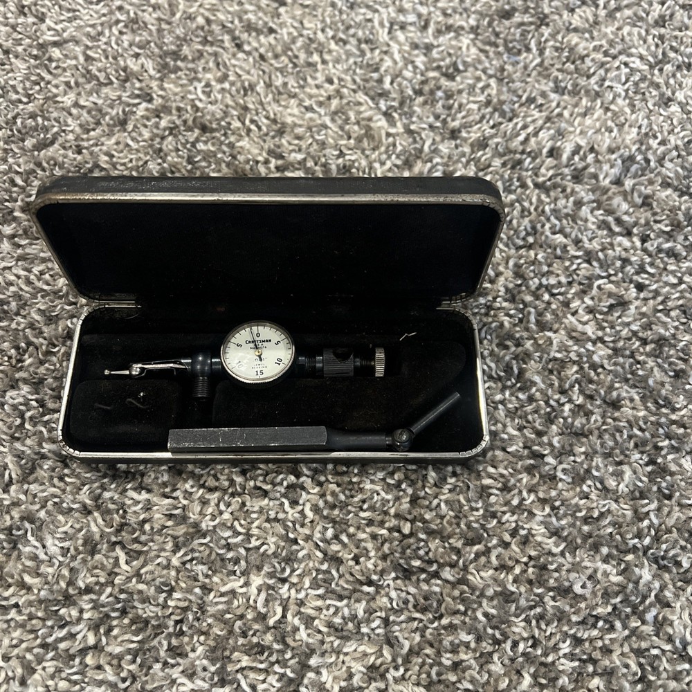 Vtg Craftsman Dial Test Indicator 9-4076 Original Case
