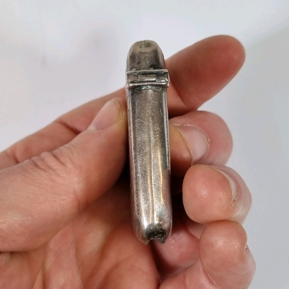 Antique Solid Silver Vesta Case Birmingham 1903 Martin Hall & Co 5.2cm High