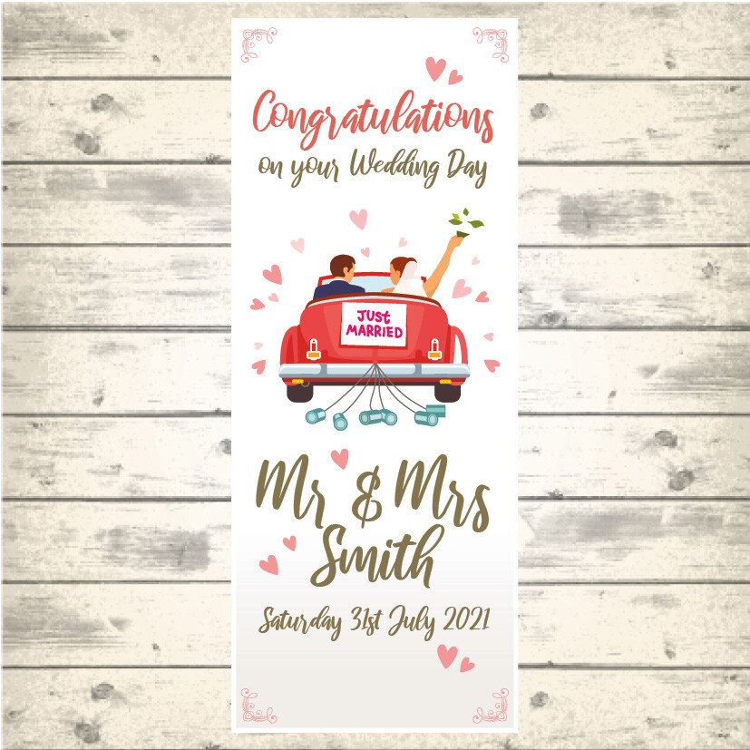 2 PERSONALISED PORTRAIT WEDDING BANNERS - Design 2