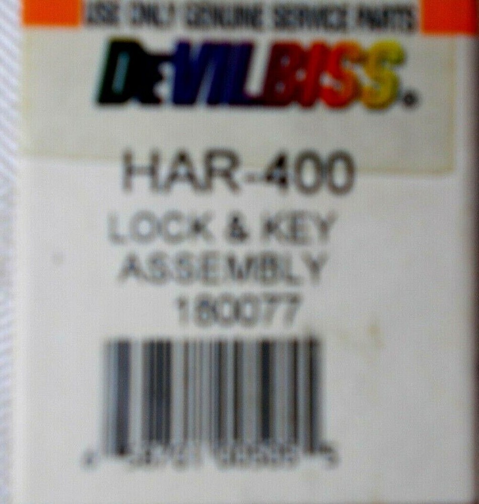 Lock and Key Assembly For: Cleanair Regulators Devilbiss HAR-400