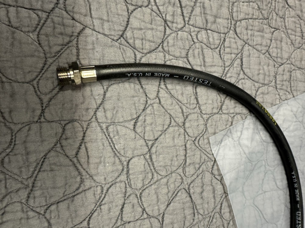 USA MADE~ Gas Hose Assembly  1/4 " Male x 3/8" Male~ 18" Long-250 PSI