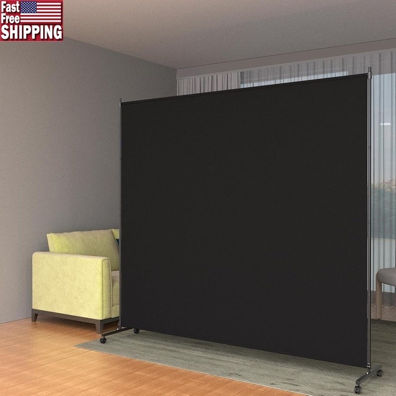 Mobile Room Divider W/ Locking Caster Wheels Office Classroom & Studio Use