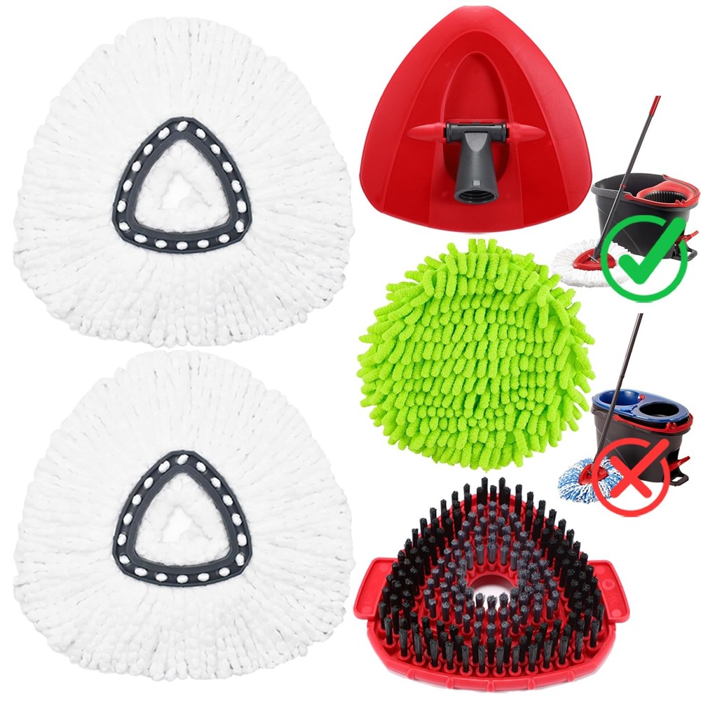 Spin Mop Heads Replacement for O-Cedar EasyWring Spin Mop Microfiber Refill, ...