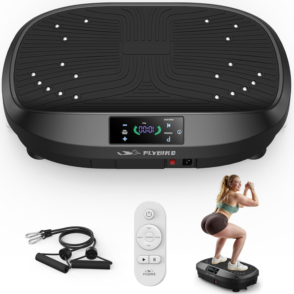 Vibration Plate Exercise Machine, Adjustable Speed High Intensity Vibration for