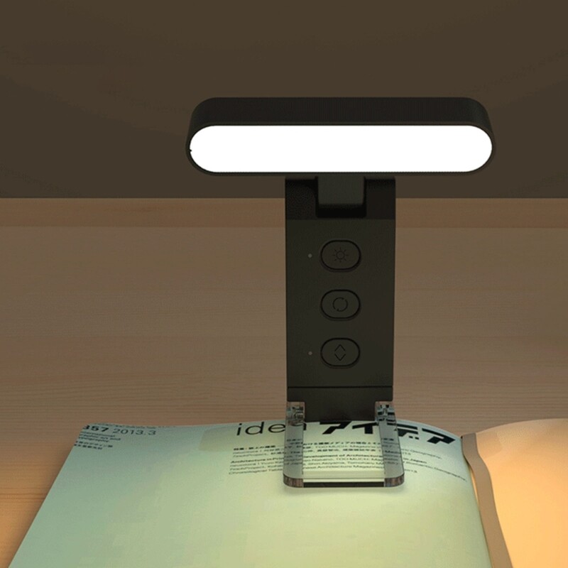 Plastic Eye Caring LED Clip Lamp with Adjustable Brightness and Flexible Arm