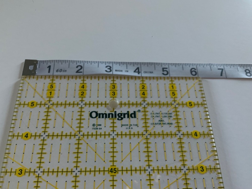 🌸 Omnigrid 6” X 6”. Plastic Quilters Square Ruler 🌸