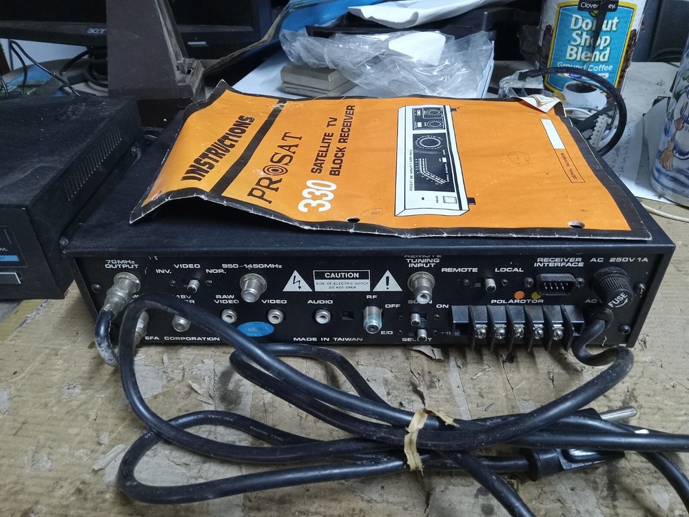 Tested for Power On Only - Pulled Working Prosat 330 satellite TV Block Receiver