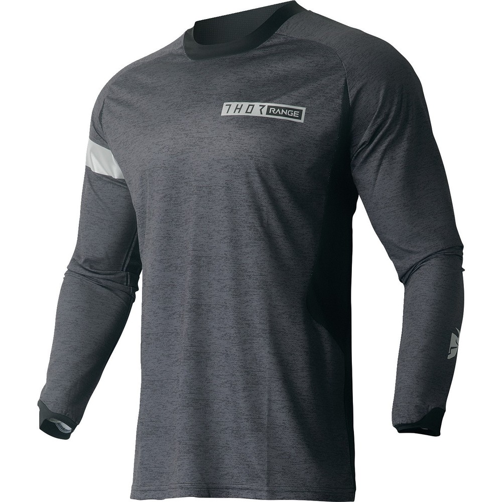 Thor Range Jersey, Black/Heather Gray, Off-Road