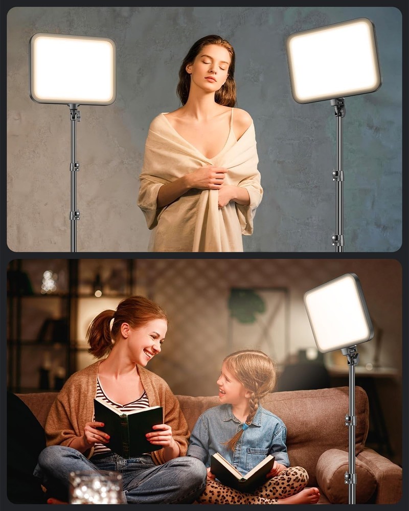 Versatile 12'' LED Studio Light: 5 Modes & Adjustable Brightness for Any Project