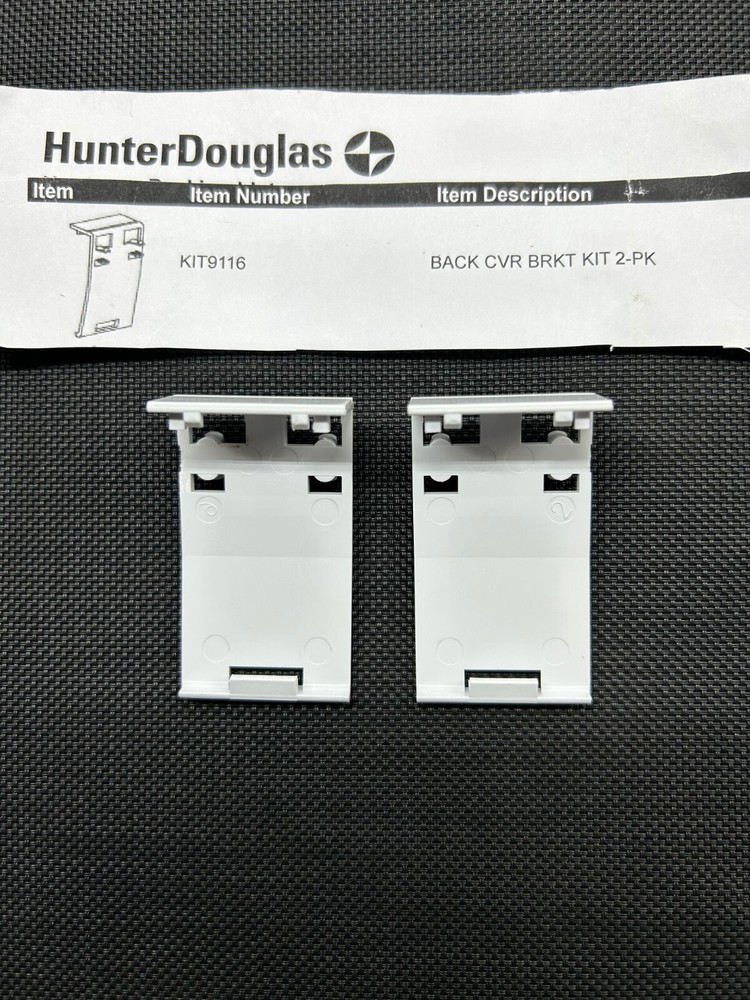 Hunter Douglas KIT9116 Back CVR Bracket - Two Pair Per Order - 4 Brackets Total