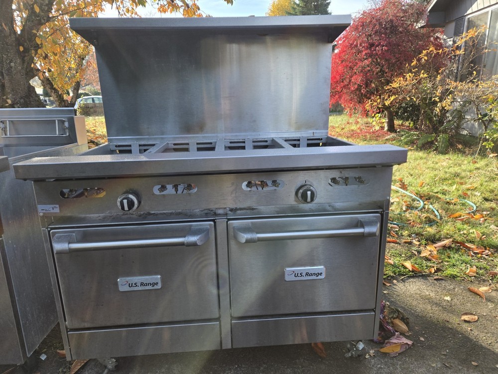 USRANGE EIGHT BURNER TWO OVEN RANGE PROPANE