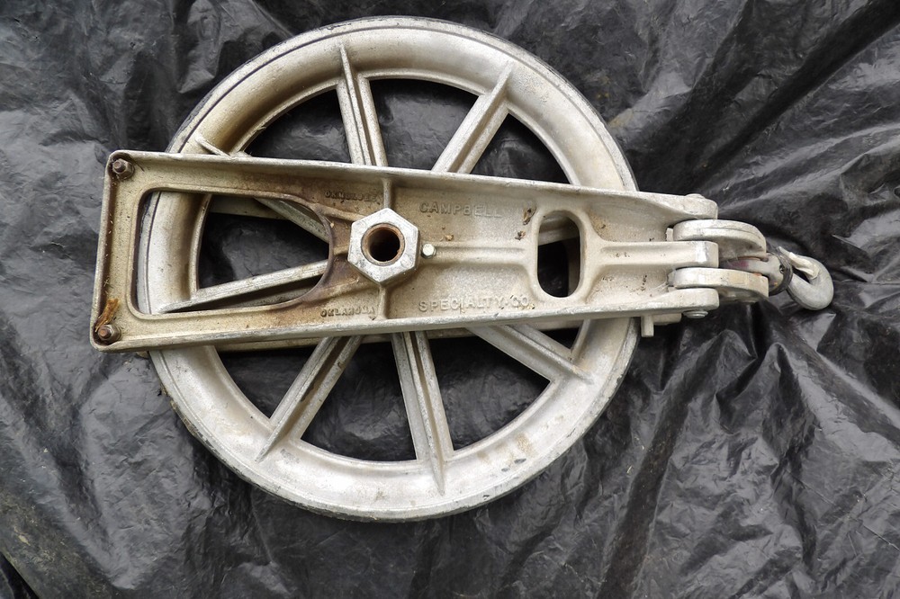 CAMBELL 22" LARGE STRINGING BLOCK SHEAVE PULLEY TRANSMISSION LINE WIRE