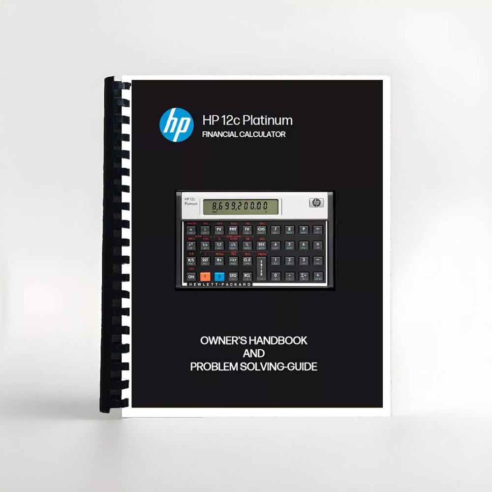 HP 12C Platinum Owner’s Handbook and Problem-Solving Guide