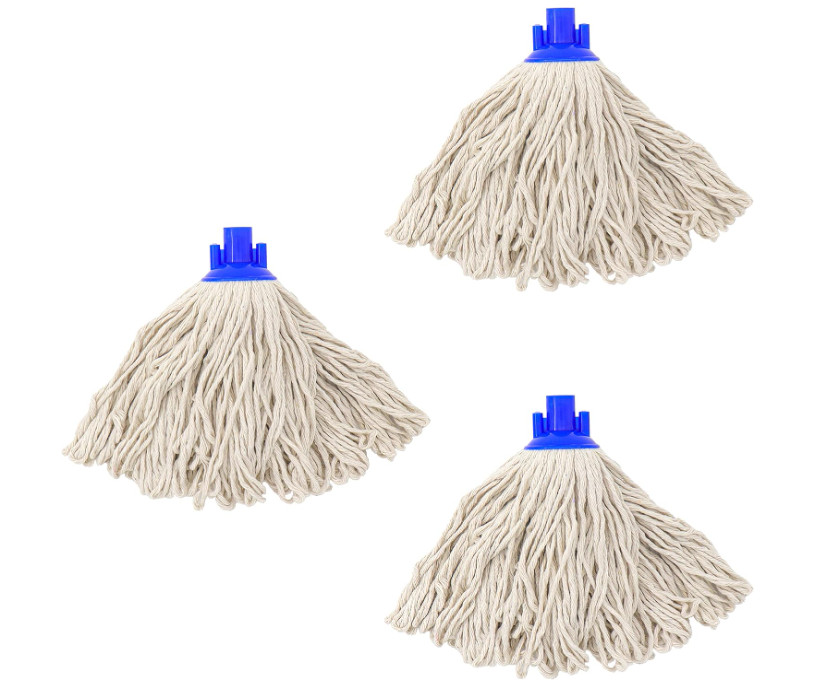 Cotton String Screw on Type Mop Replacement Head Refill Compatible with All Stan
