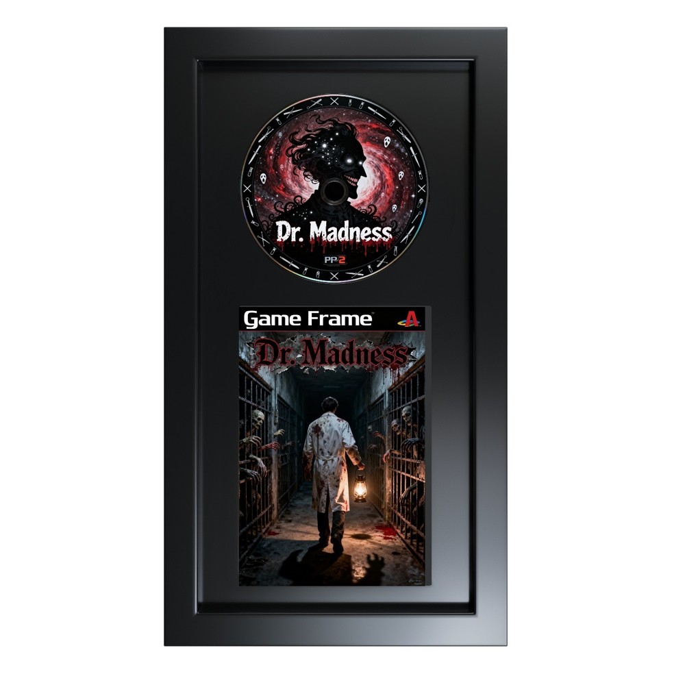 Video Game Display Frame for PS2 Game Case and Disc, Room Decor