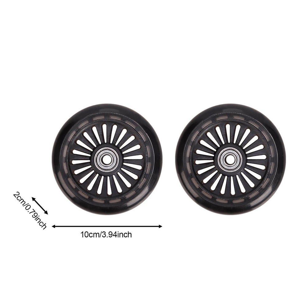 2x Front Stroller Wheels Professional High Strength Smooth Rotation Replace