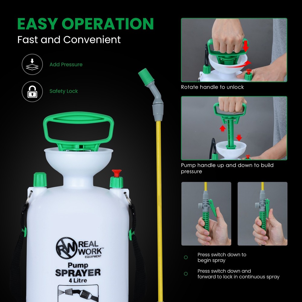 REALWORK PUMP SPRAYER Multiple Sizes