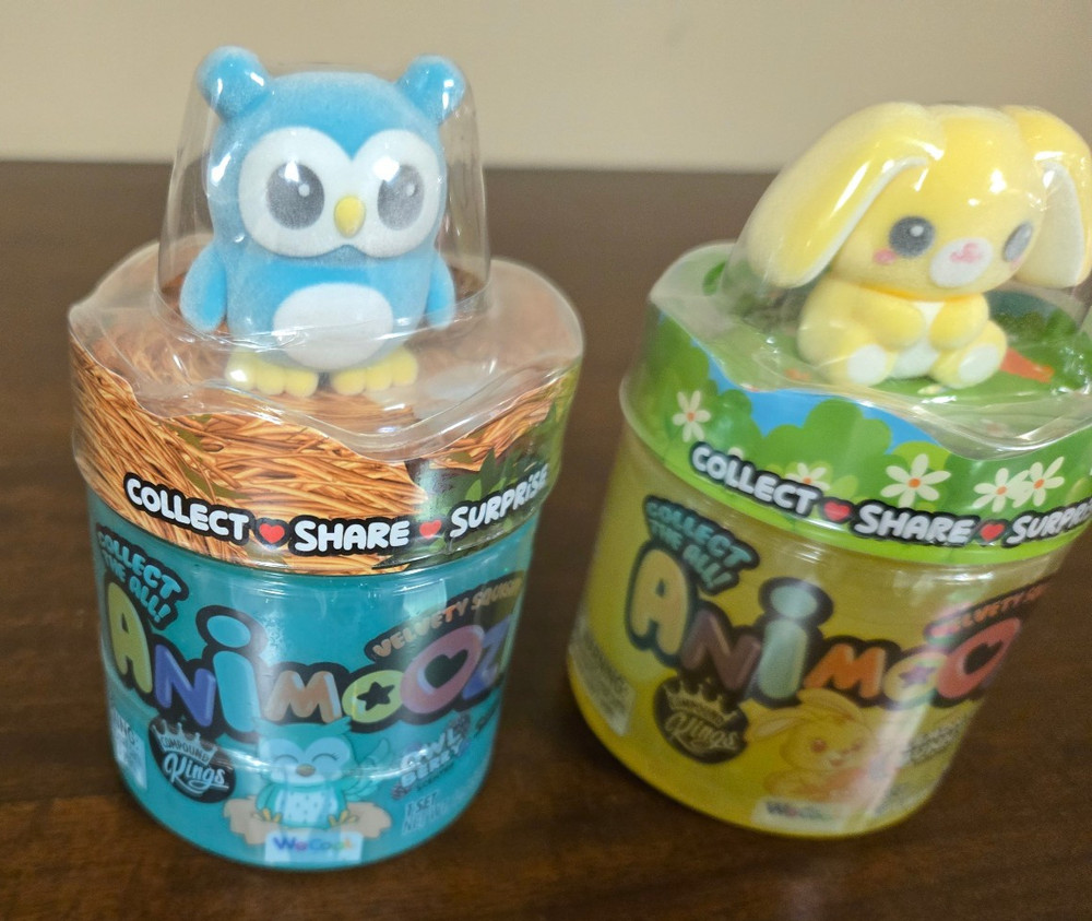 Animooze Wecool Compound Kings Scented Slime -Owl Berry & Lemony Bunny +figures