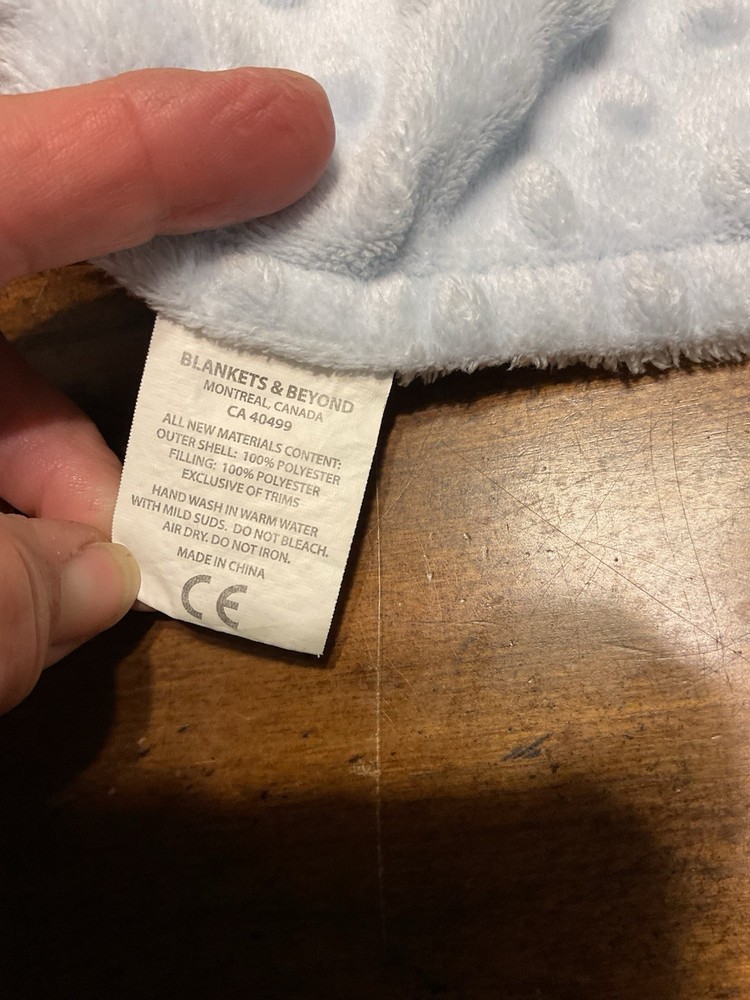 Blankets & Beyond Bear Lovey Security Blanket Blue Dots
