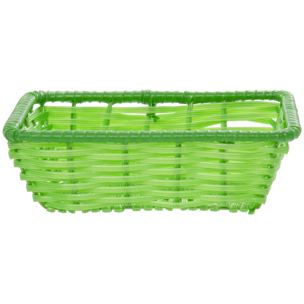 HUBERT Storage Basket Green, Rectangular - 10"L x 7 1/2"W x 3"H
