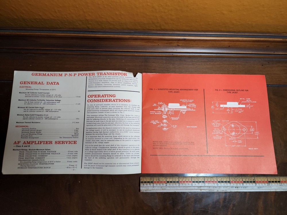 VTG 1959 RCA Practical Transistor Circuits For the Hobbyist & Experimenter 2N307