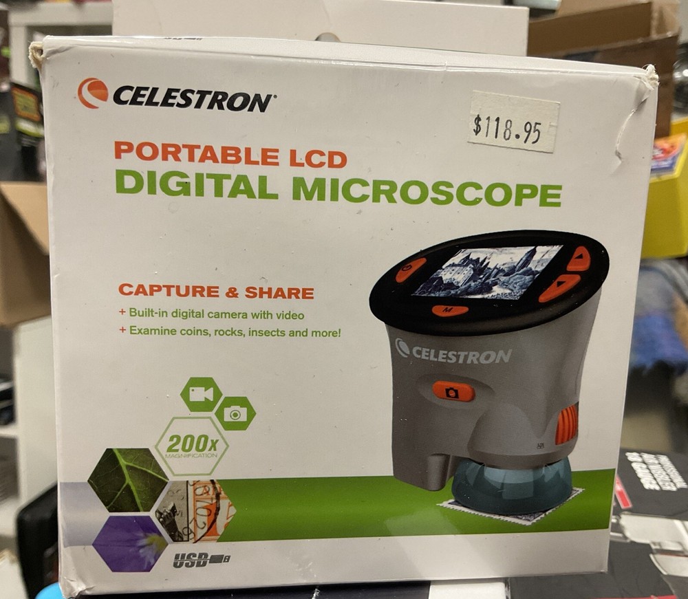 Celestron NEW LCD Portable Handheld Digital Camera Microscope Mini Scope 200x
