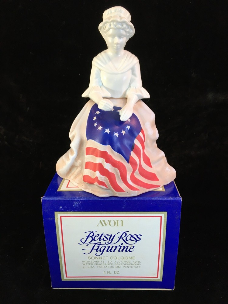 Avon  BETSY ROSS FIGURINE 4 Fl. Oz. Sonnet Cologne