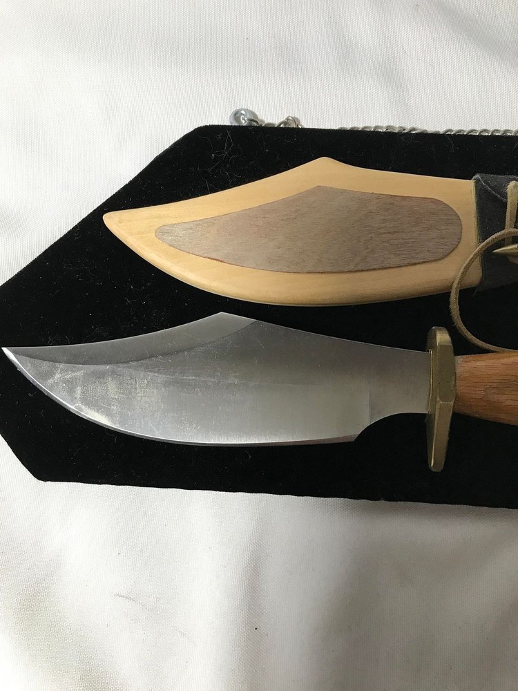 Bowie Knife & sheath, on display rack