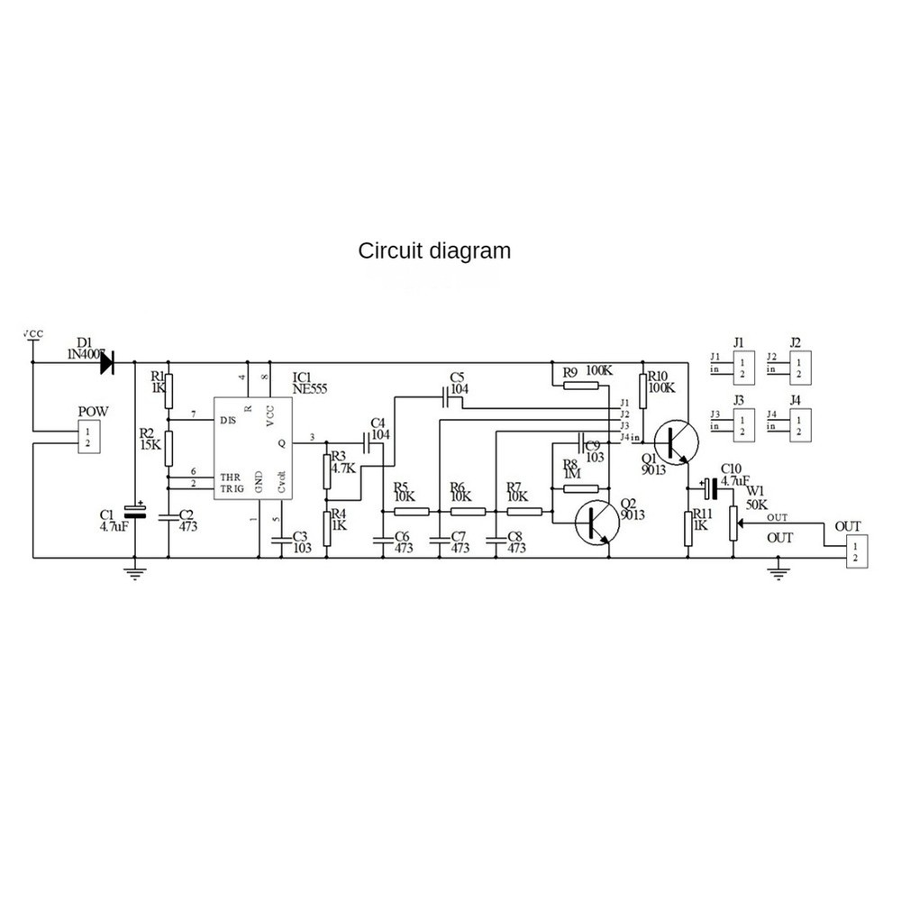 Sine Triangle Square NE555 Multi-Channel Waveform Generator Module DIY8935