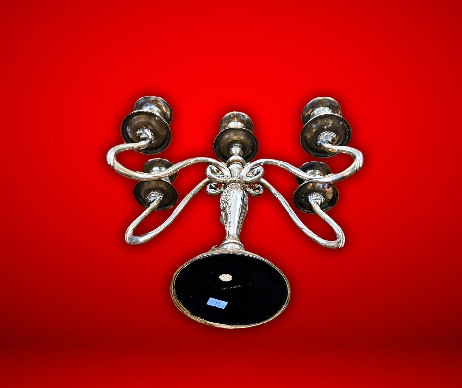 Silver Plated 5 Point Candleabra (#620)