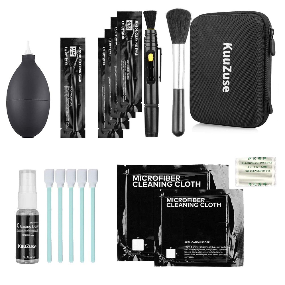 Professional Dslr Camera Cleaning Kit With Apsc Cleaning Swabs Microfiber Cloths
