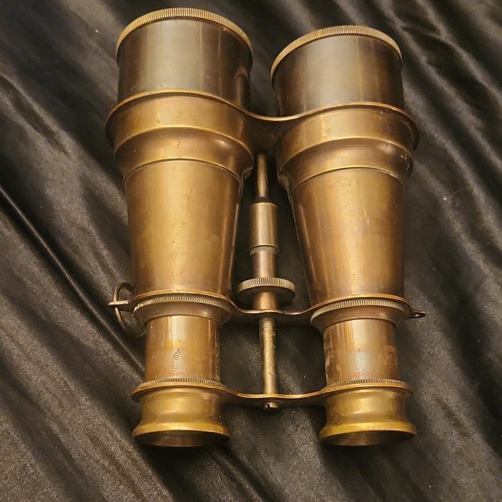 Antique Brass Binoculars Pre-1930 Vintage Optical Device