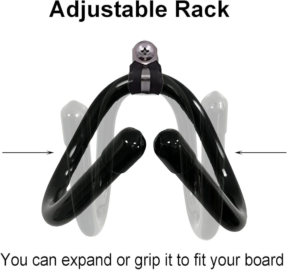 Pmsanzay 2 Pack Universal Skateboard Wall Mount Rack. Universal, black