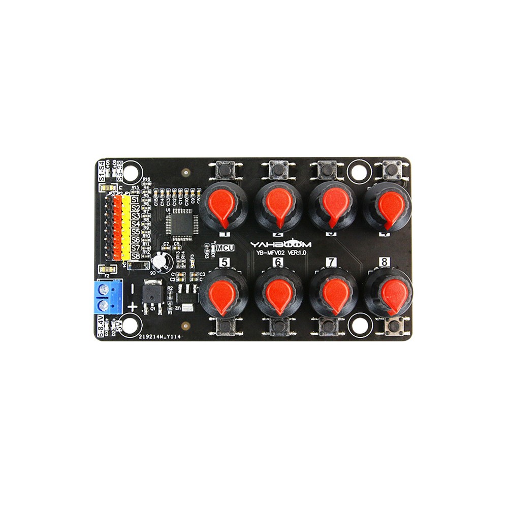 5V-8.4V 8 Channel Servo Control Module Debugging Board Rotary Knob Tester
