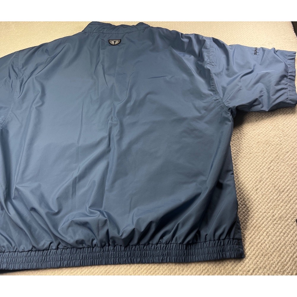 Sun Mountain Golf Pullover Short Sleeve Windbreaker Jacket Lightweight Blue