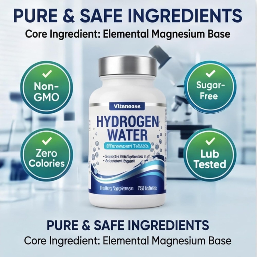 Molecular Hydrogen Water Tablets 120PCS Hydrogen Tablets for Drinking Water