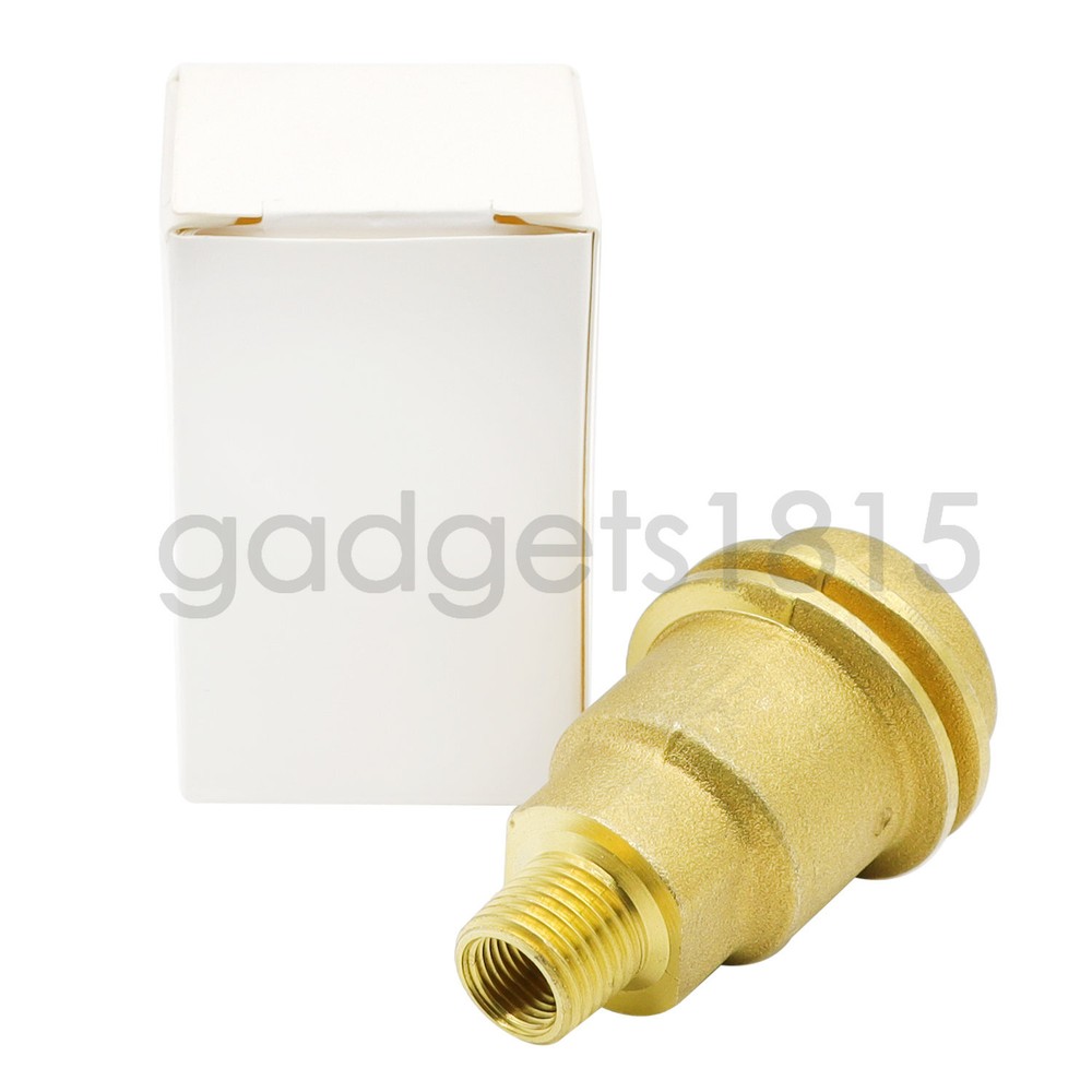 Solid Brass QCC1 Nut Propane Gas Fitting Adapter 1/4" Male Pipe Thread Connector