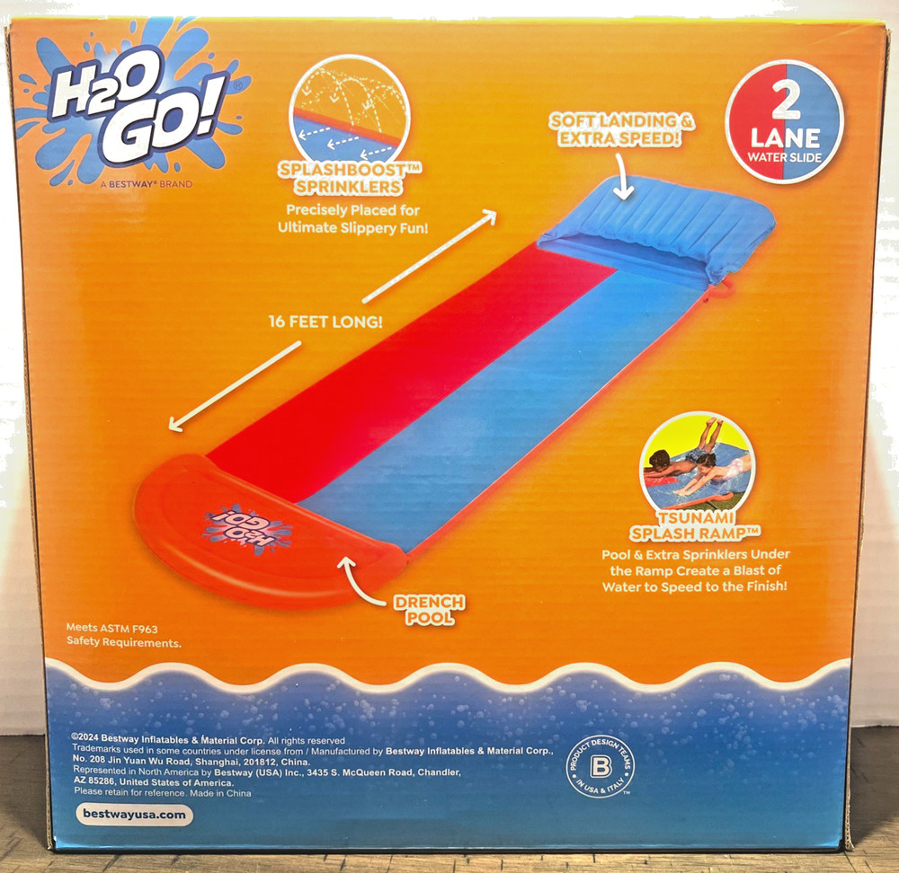 TSUNAMI SPLASH RAMP DOUBLE SLIDE WATER SLIDE