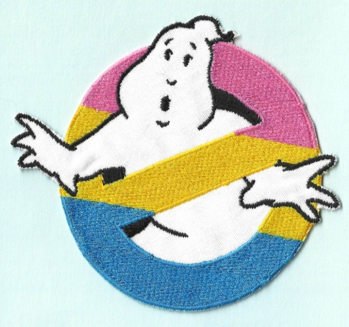Pan Pride Embroidered Ghostbusters No Ghost Patch [iron on]