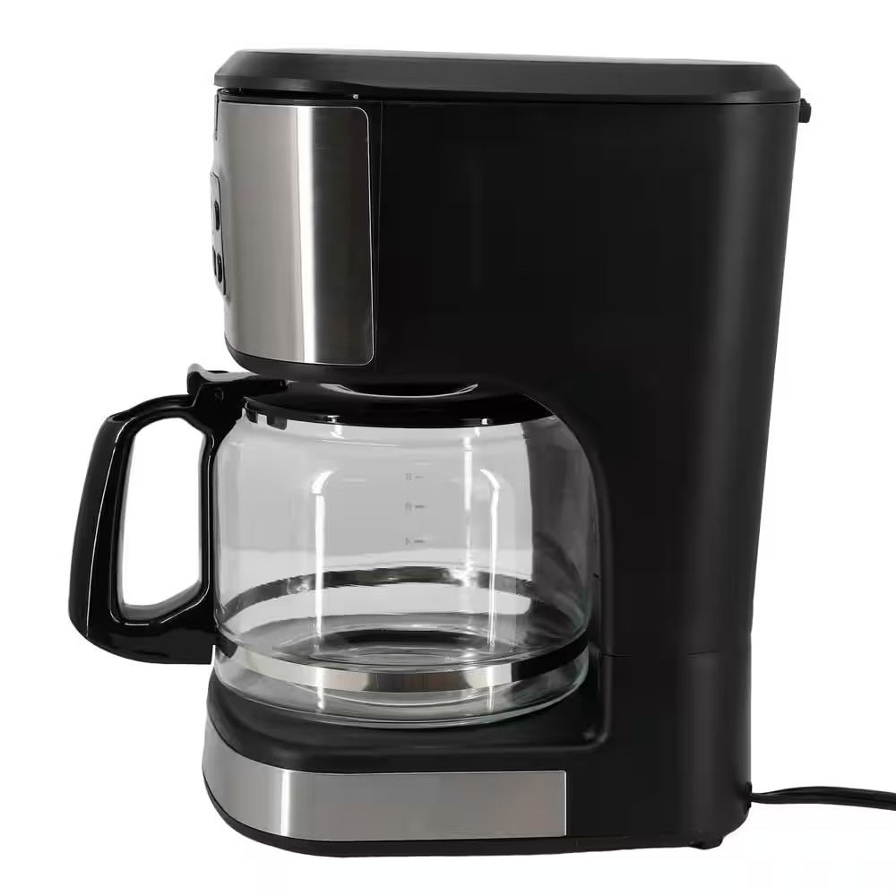 12-Cup Programmable Coffee Maker in Black