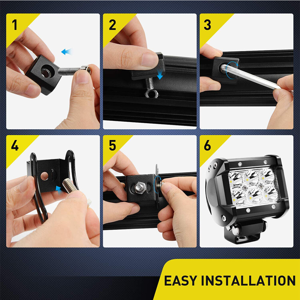 2PCS Mounting Base Bracket Slide Mount Bracket for Slide Mounted LED Light Bar