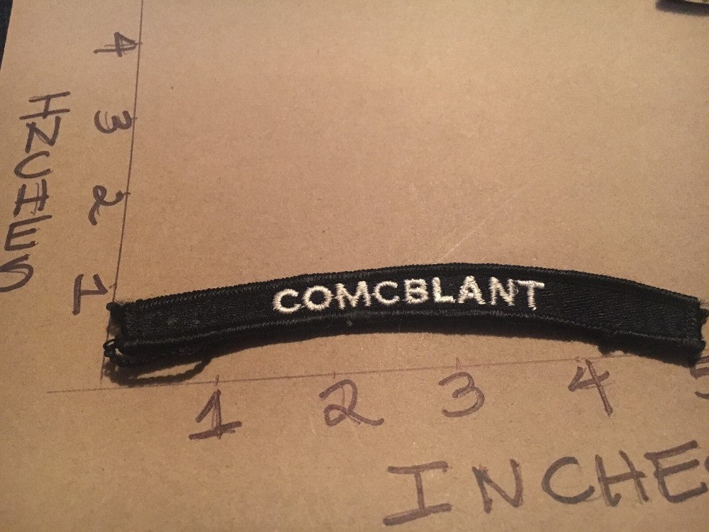 US NAVY SHOULDER STRIP TAB rocker Patch COMCBLANT